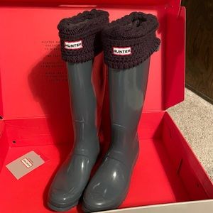 Hunter 6 stitch boot socks🖤